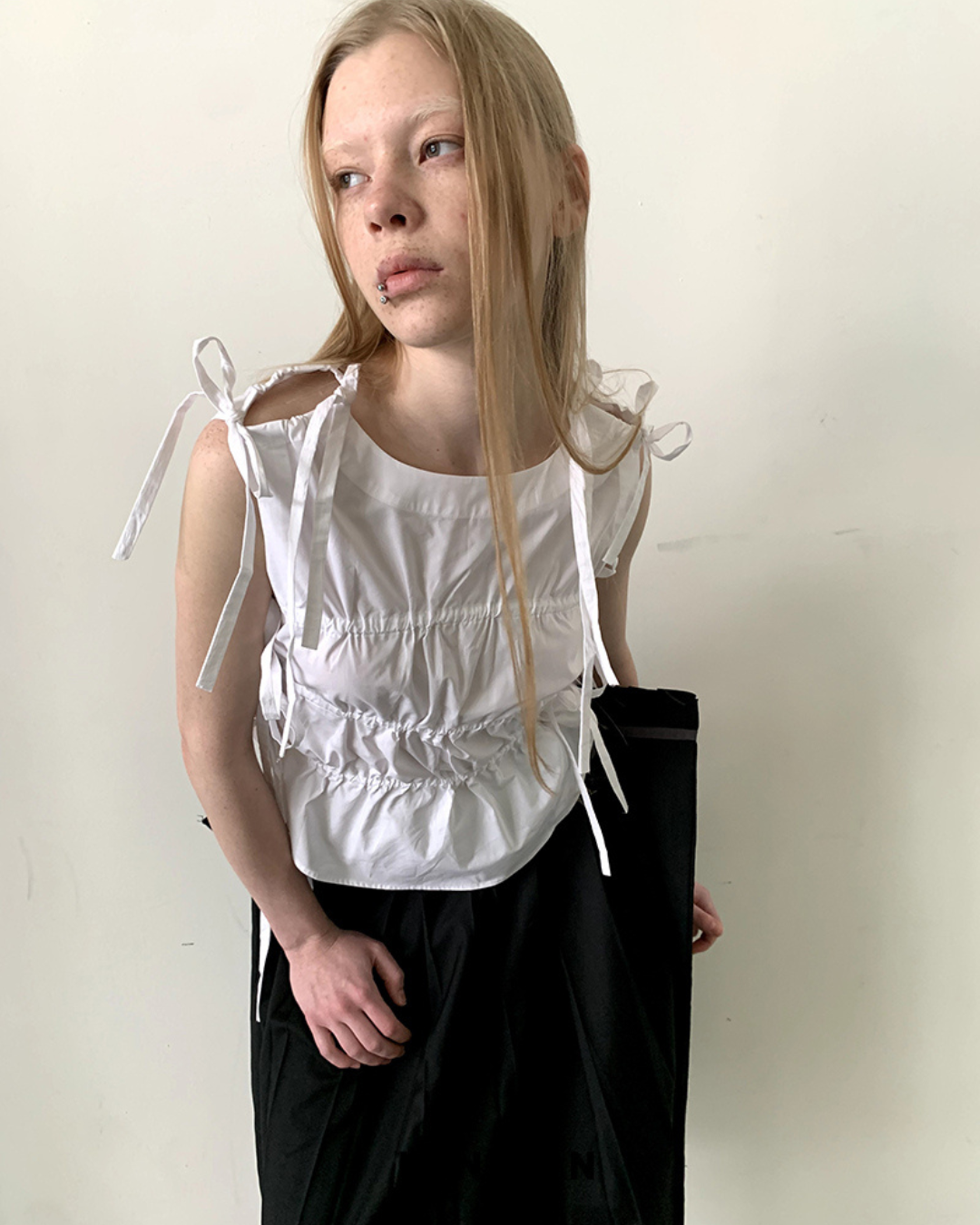tie-detail blouse
