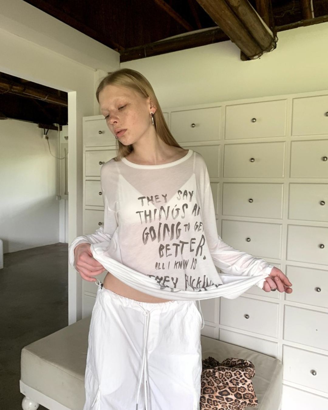 Sheer Long Sleeve Tee