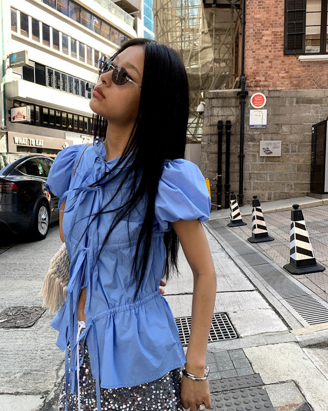 pleated puff shirt