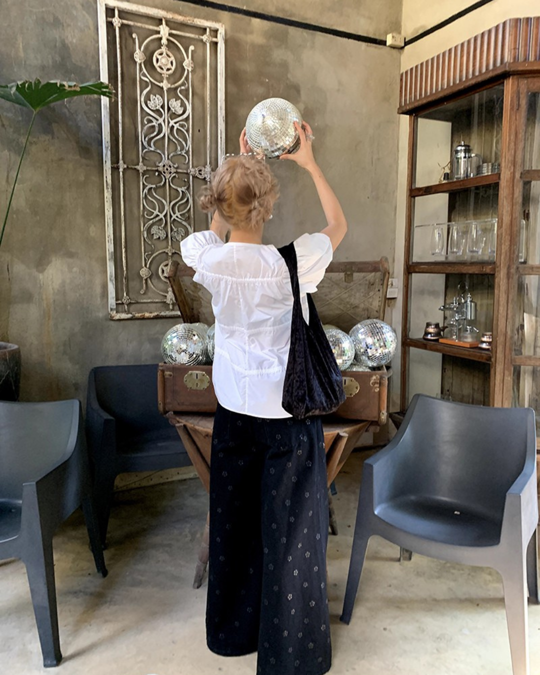pleated puff shirt