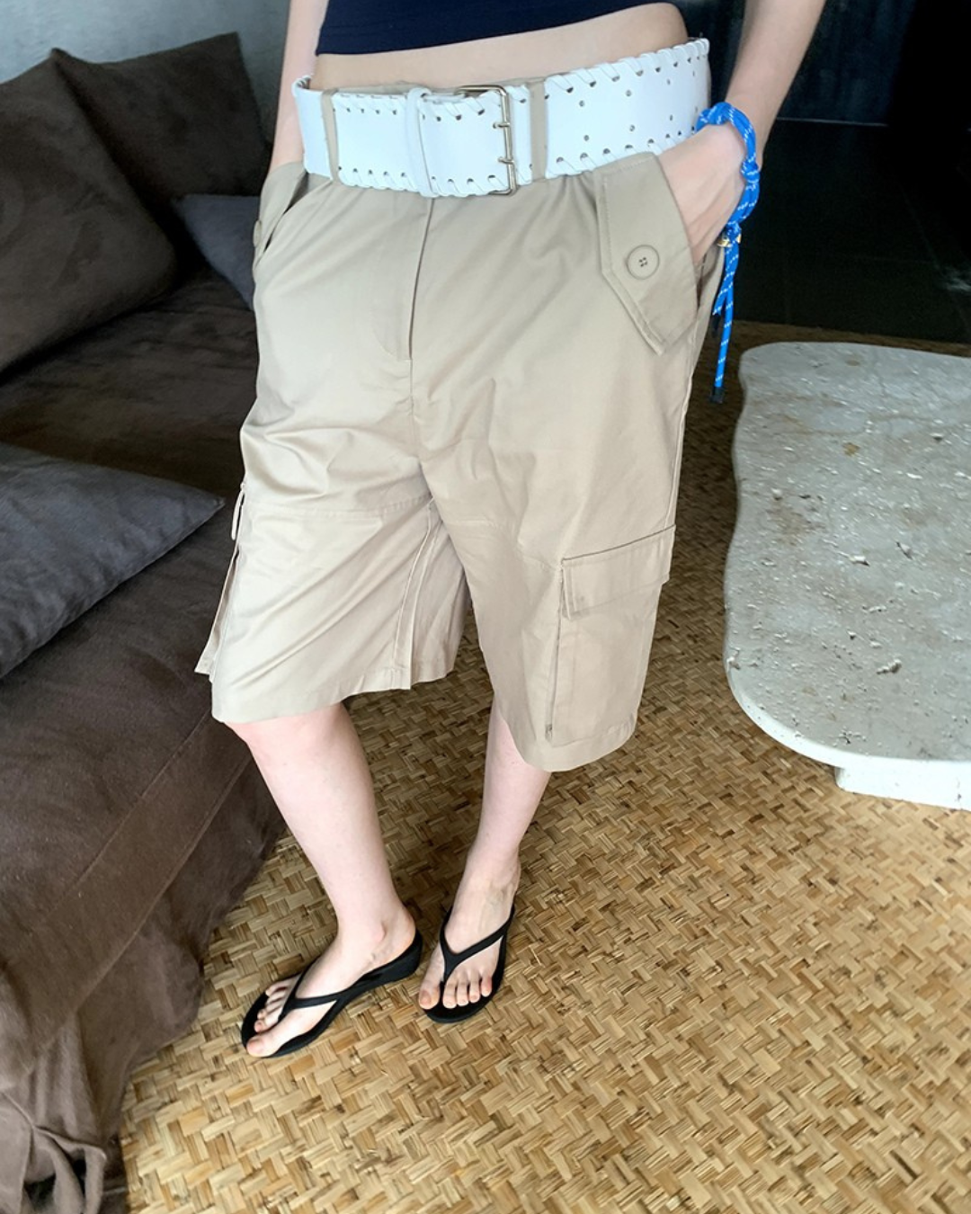 wide woven belt