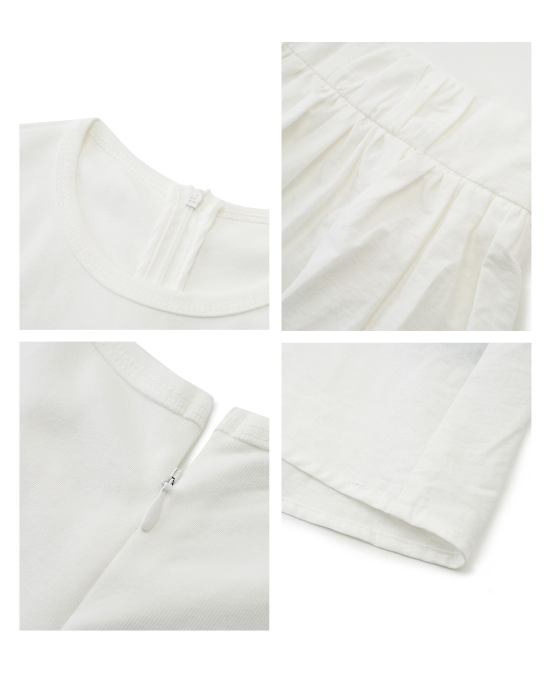 White Short Sleeve Dress