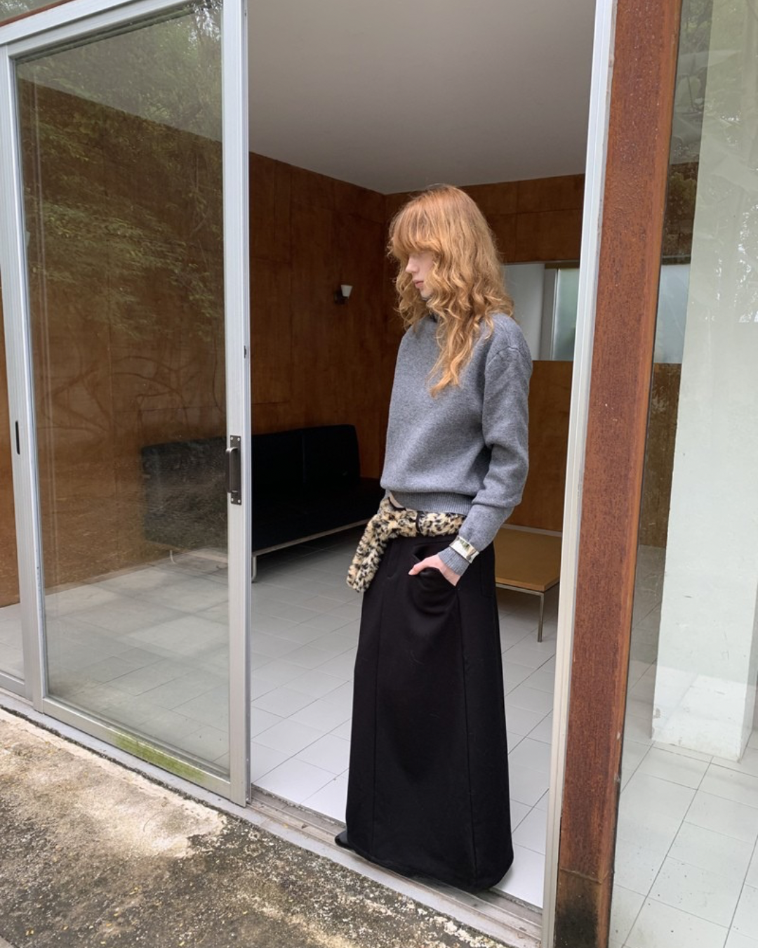 Faux Fur Leopard Belt