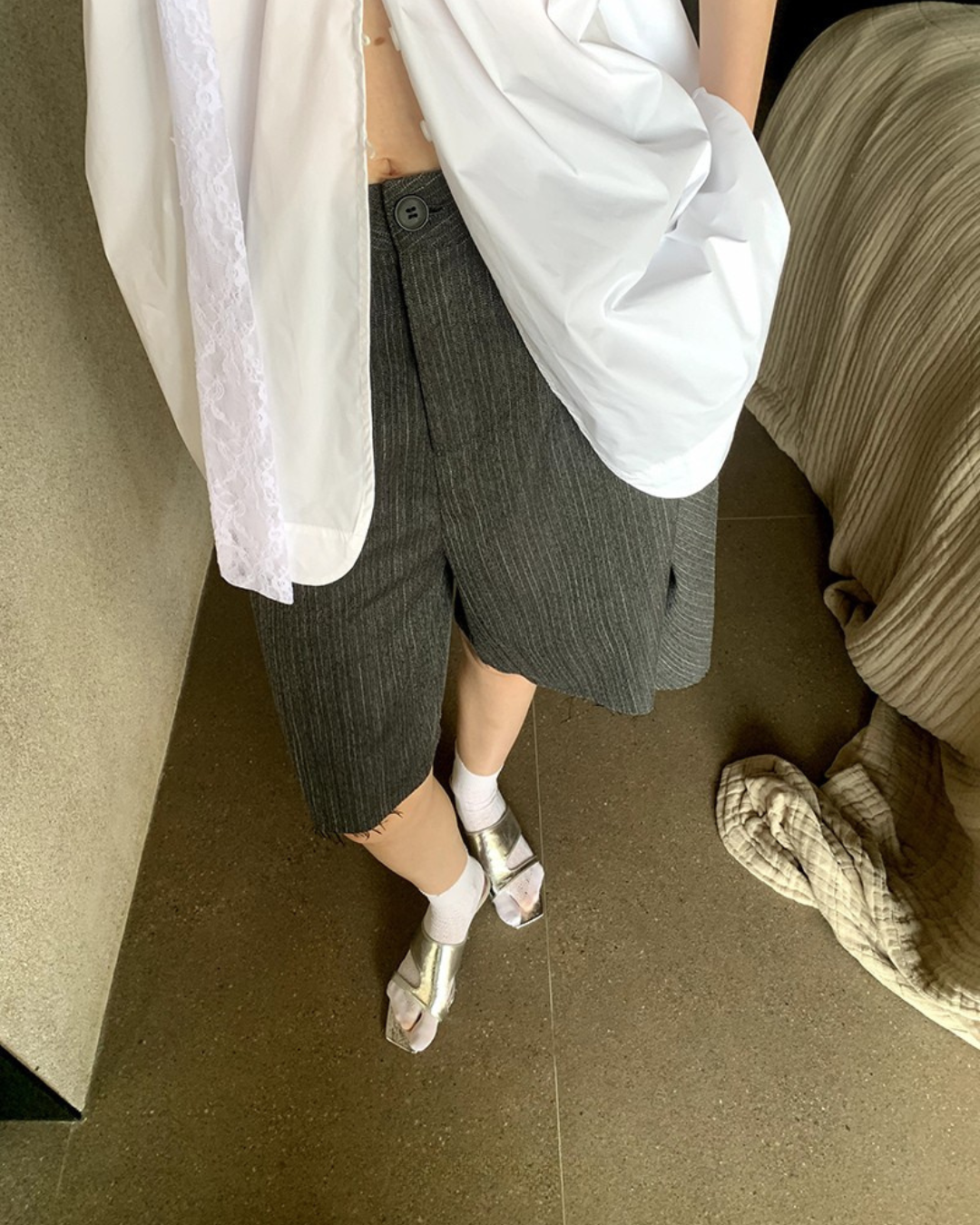 Pinstripe Suit Pants