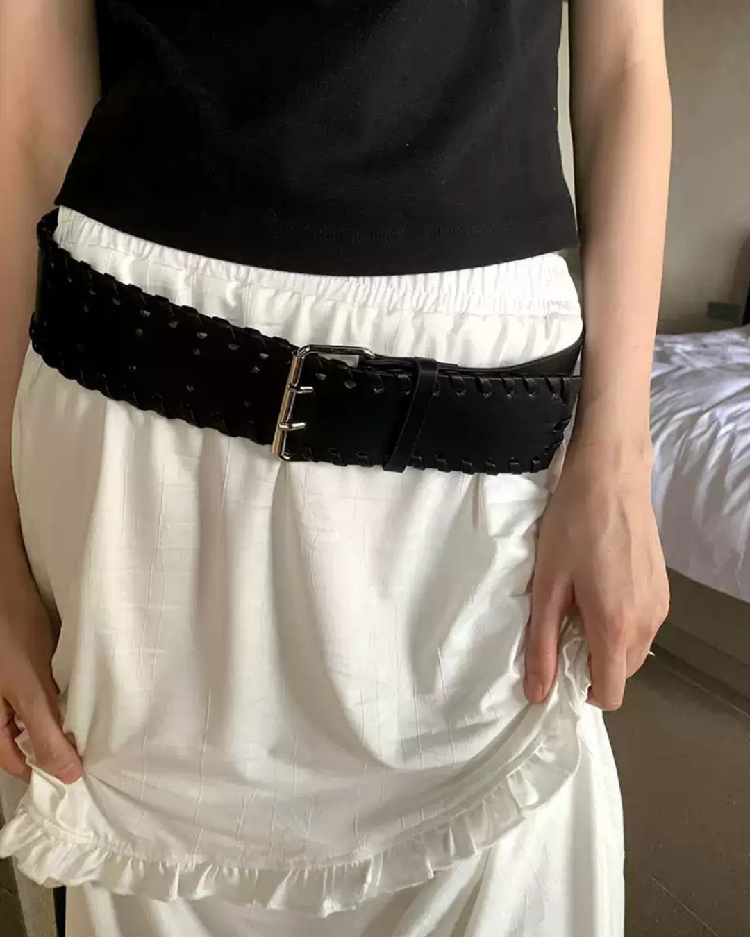 wide woven belt