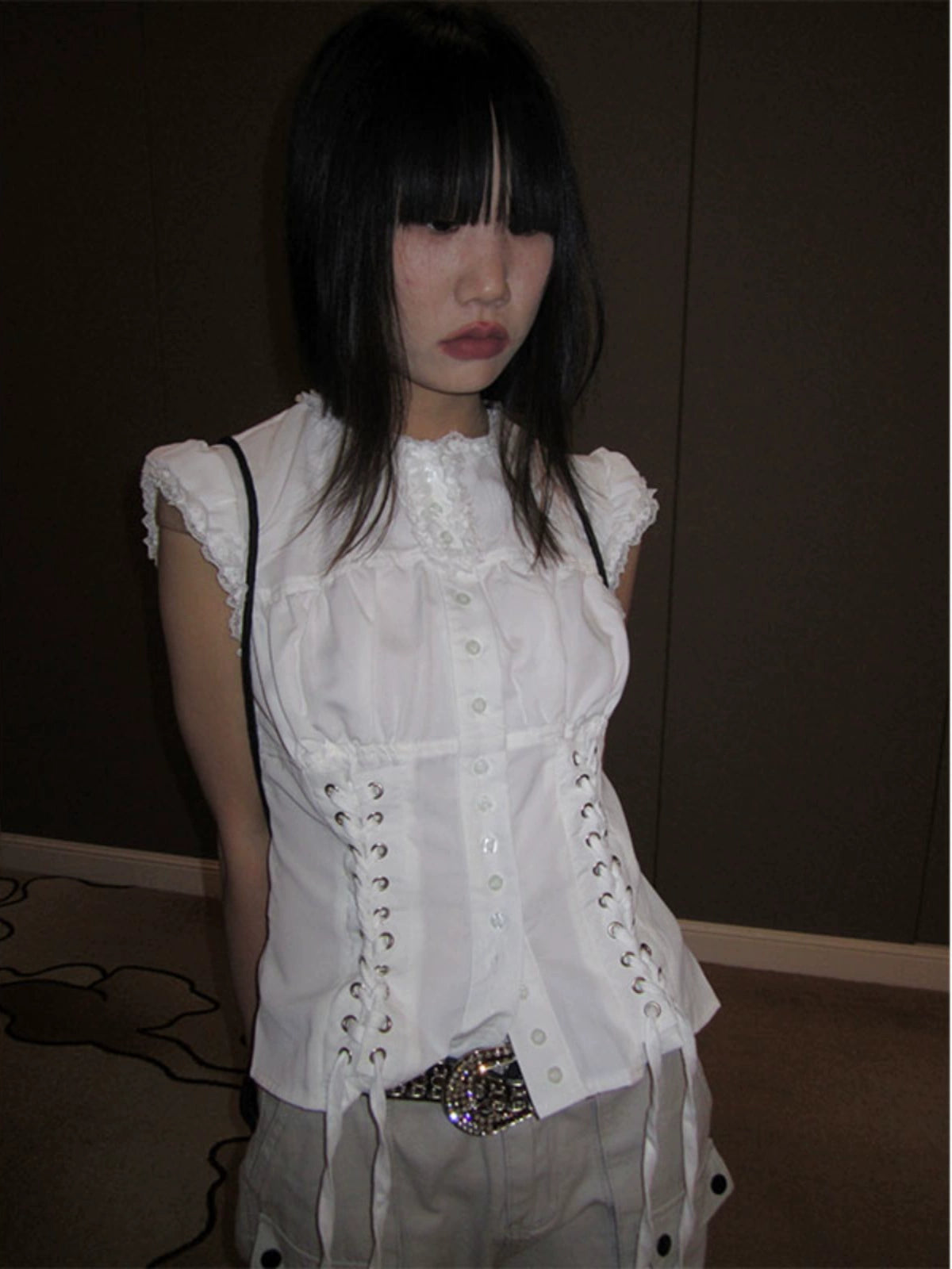 lace detail blouse
