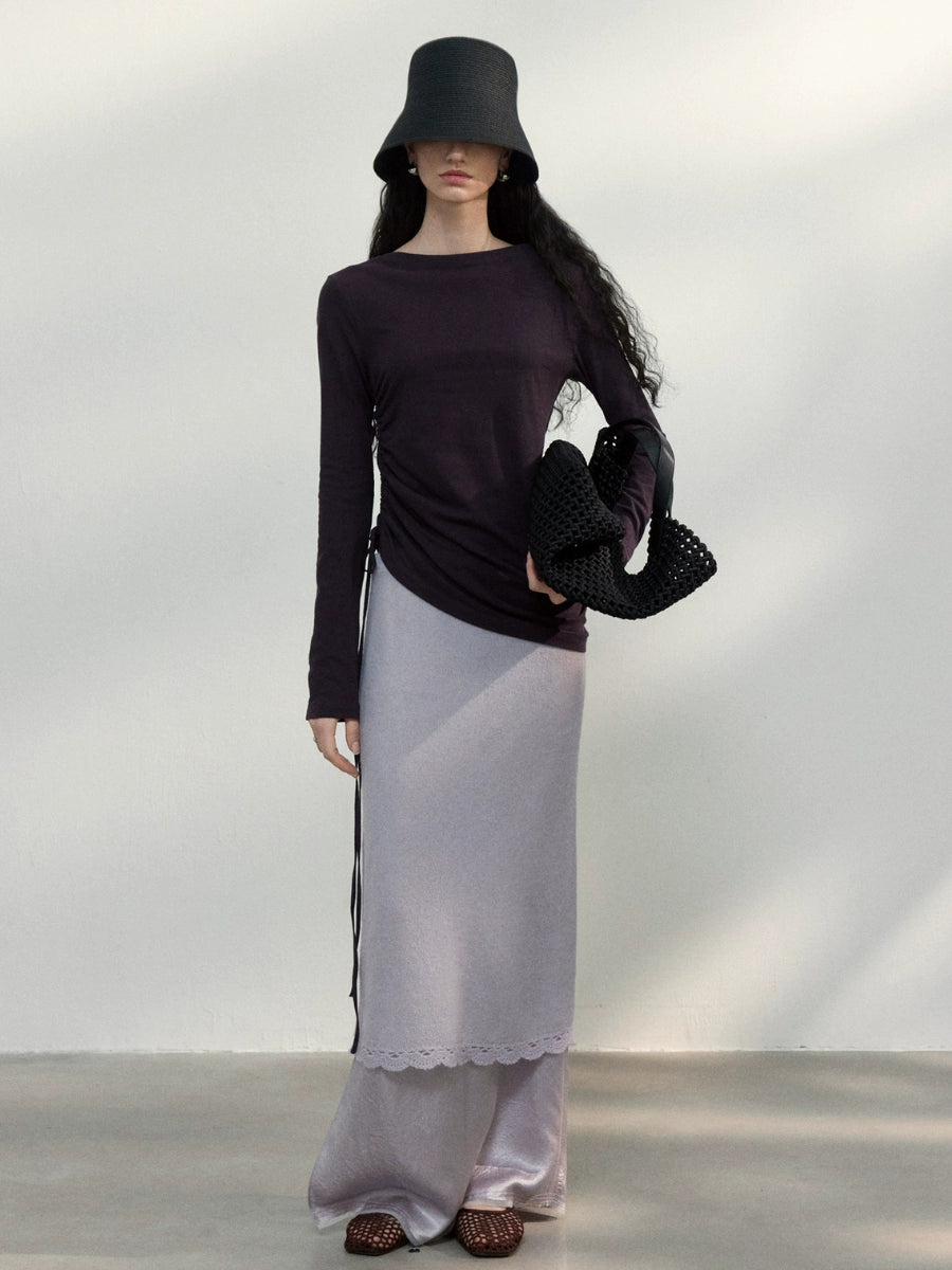 layered wrap skirt
