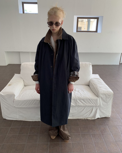 Plaid Longline Windbreaker