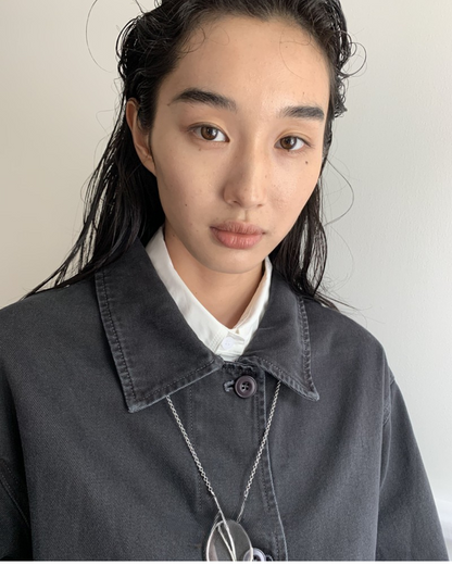 Dark Wash Gray Denim Jacket