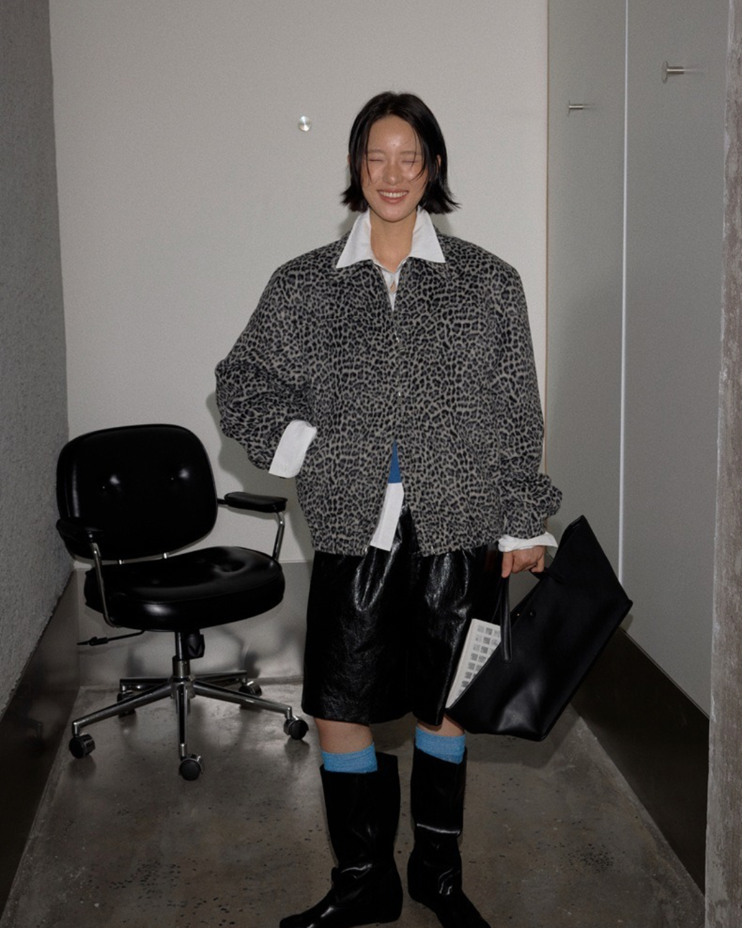 Cotton Leopard Short Jacket