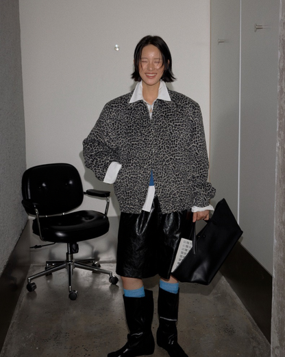 Cotton Leopard Short Jacket