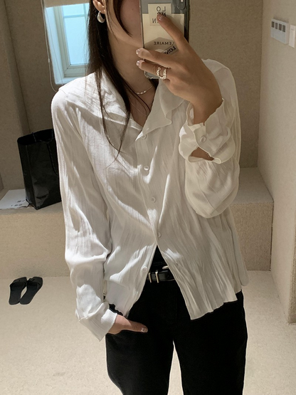 soft drape white shirt