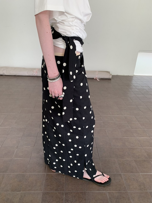 dot long skirt