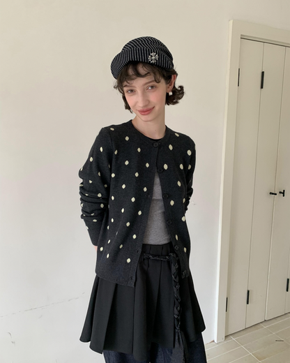 Round Neck Polka Dot Knit