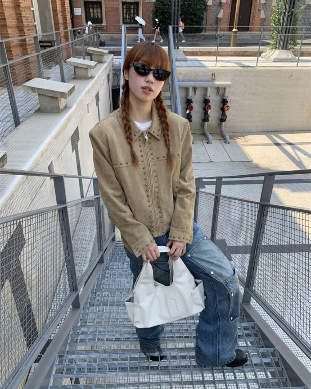 Brown Suede Cropped Jacket