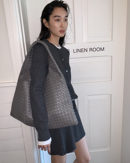 Textured Leather Tote