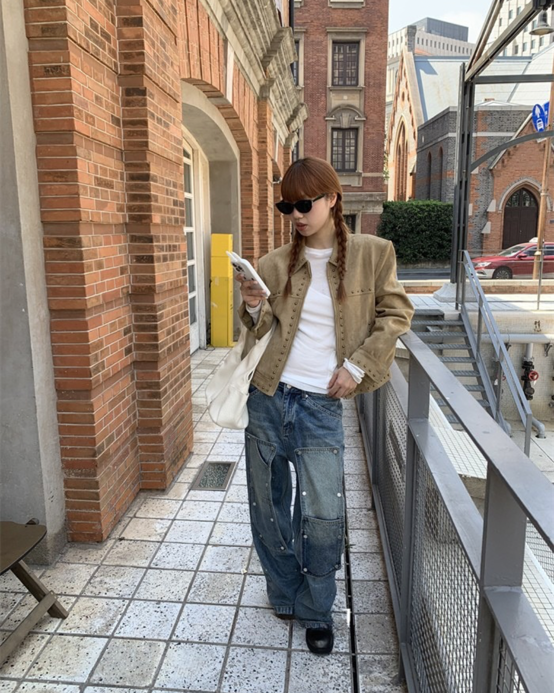 Brown Suede Cropped Jacket