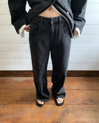 Dark Wash Gray Denim Jacket