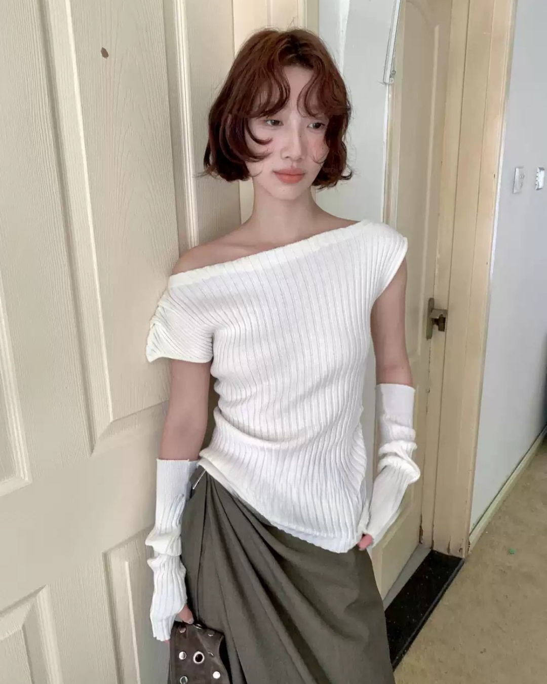 Asym Knit One-Shoulder