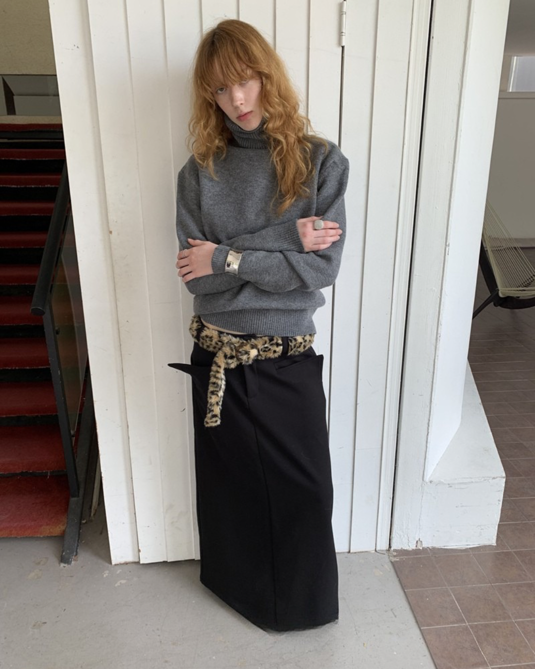 Faux Fur Leopard Belt