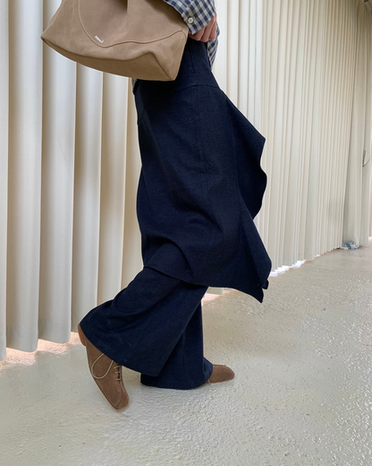 Drape Frill Culotte Pants　