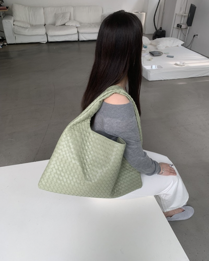 Textured Leather Tote