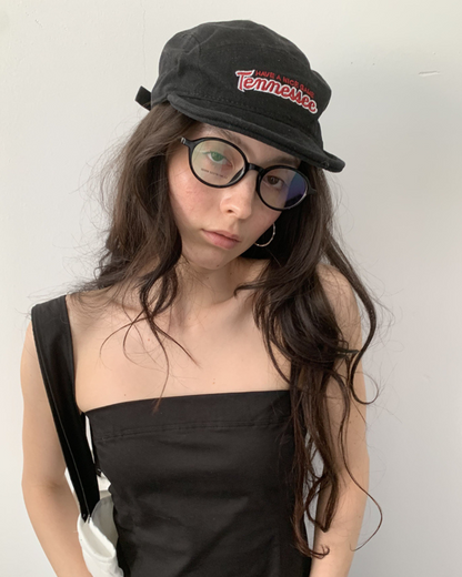 Structured Block Flat Hat