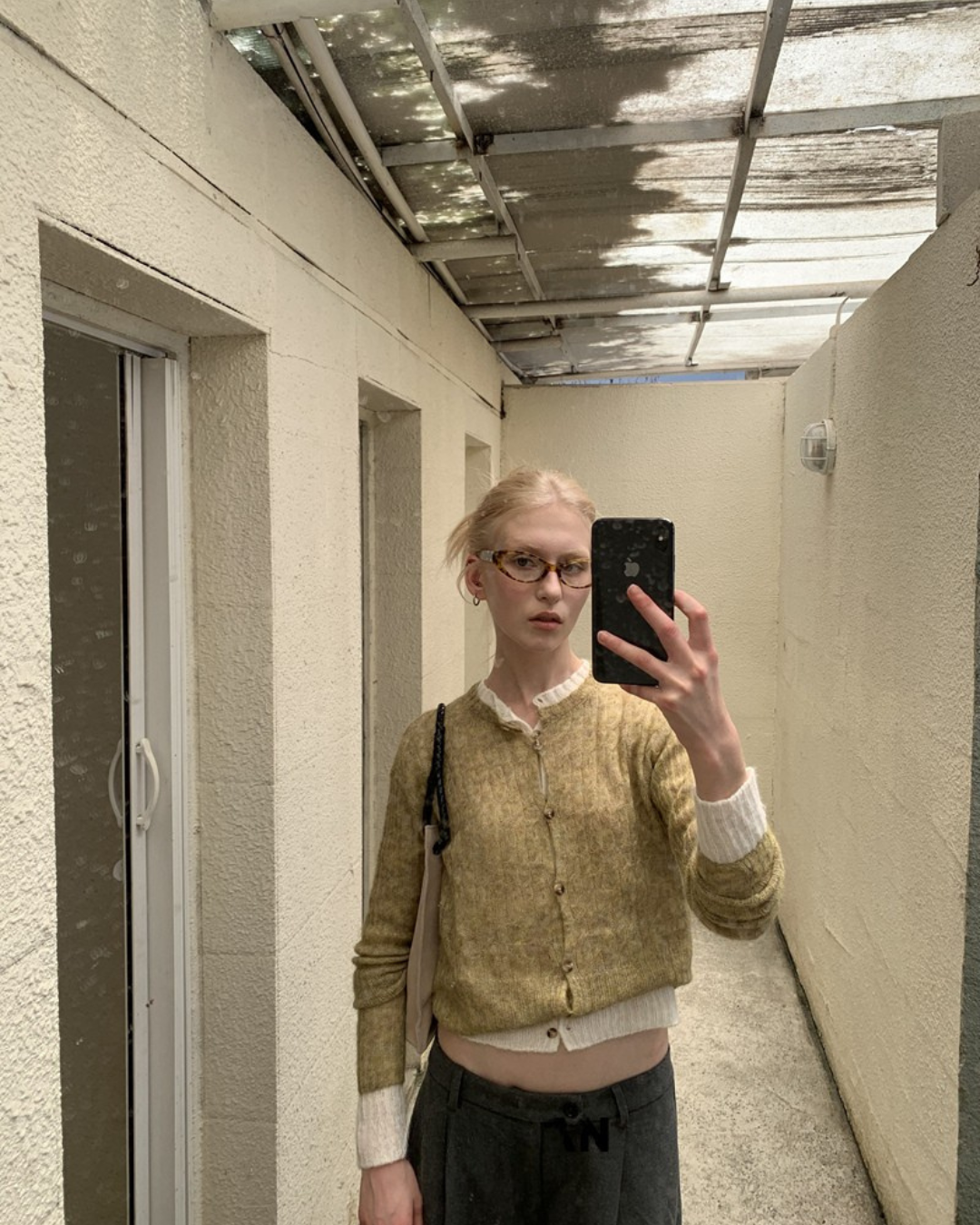 Cropped Cable Cardigan