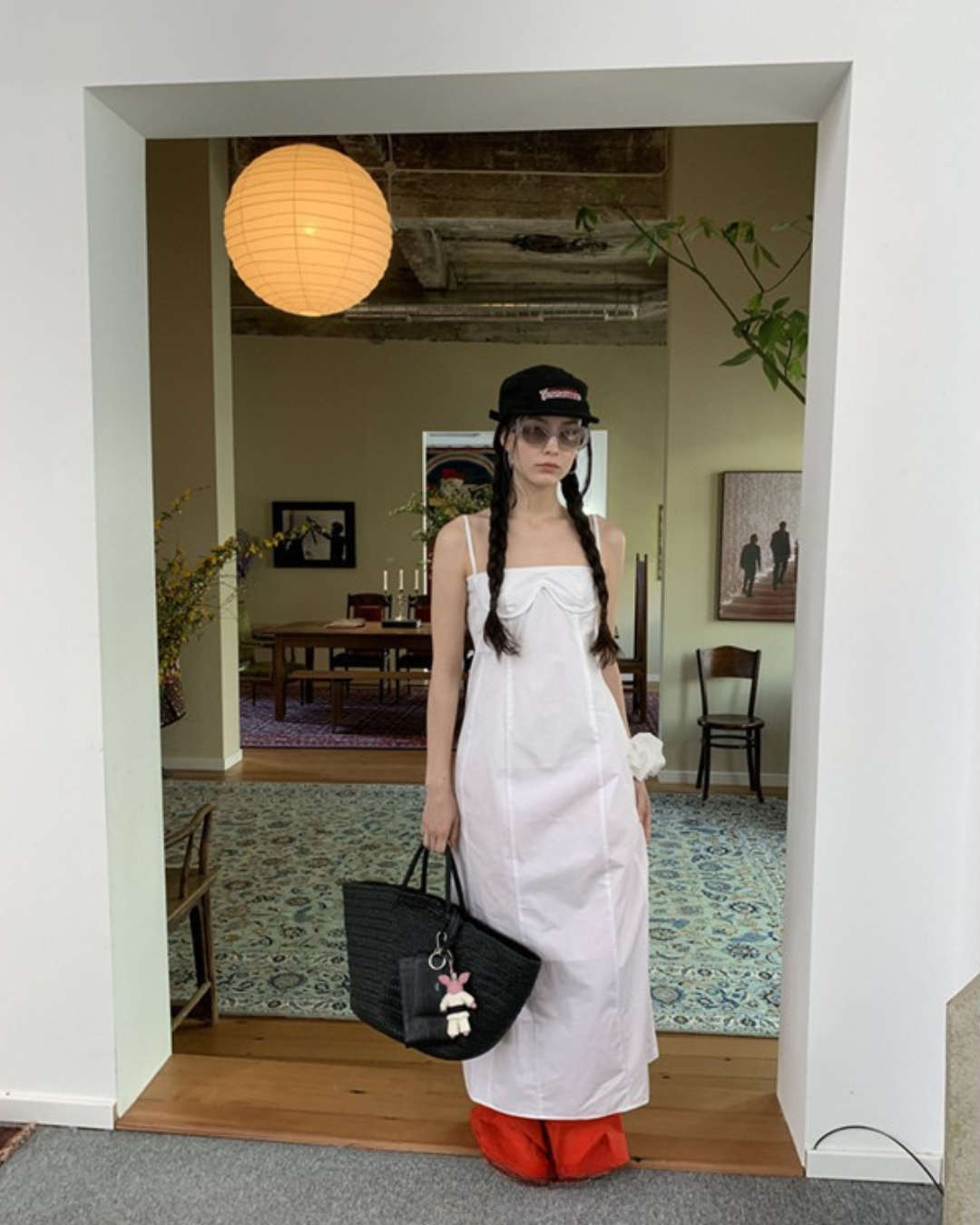 trap Layered Slip Dress