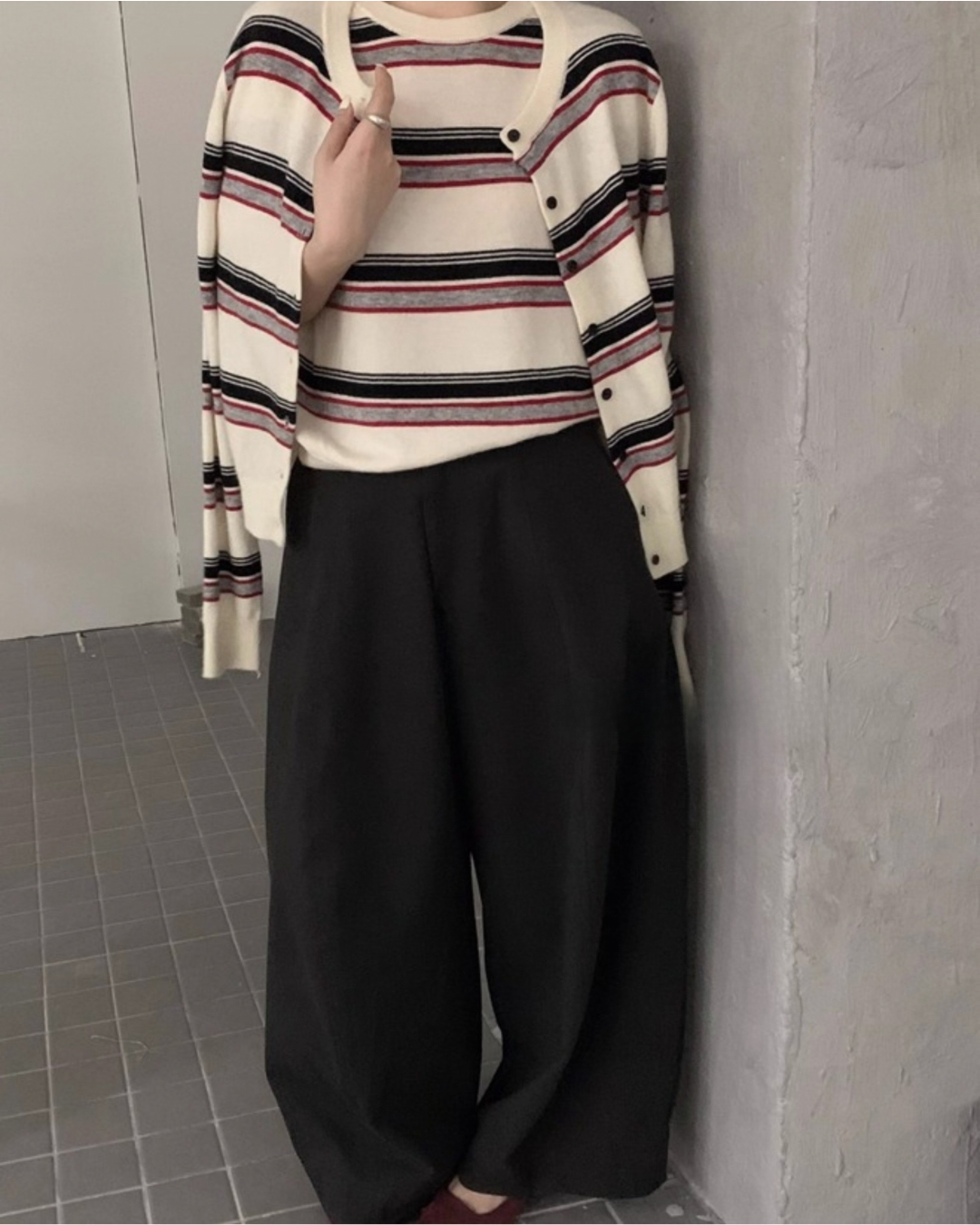 Round Neck Stripe Top