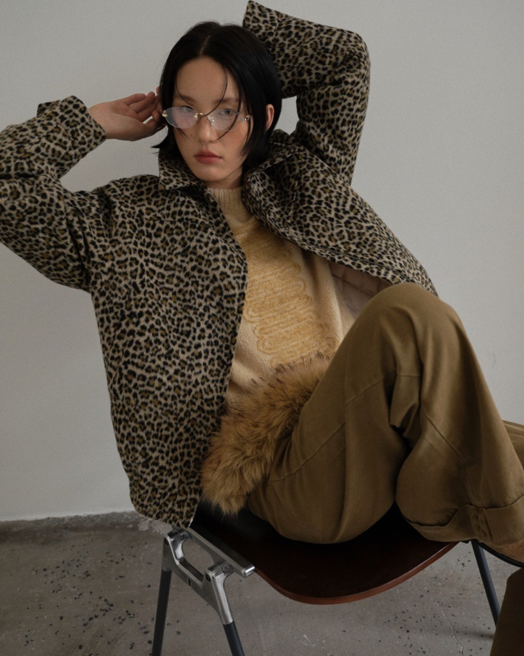 Cotton Leopard Short Jacket