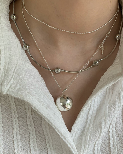 Silver Beaded Bracelet