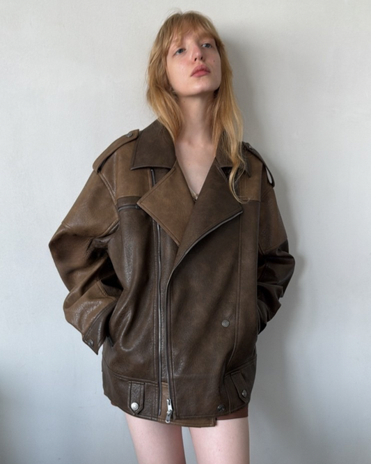Retro-Style Leather Jacket