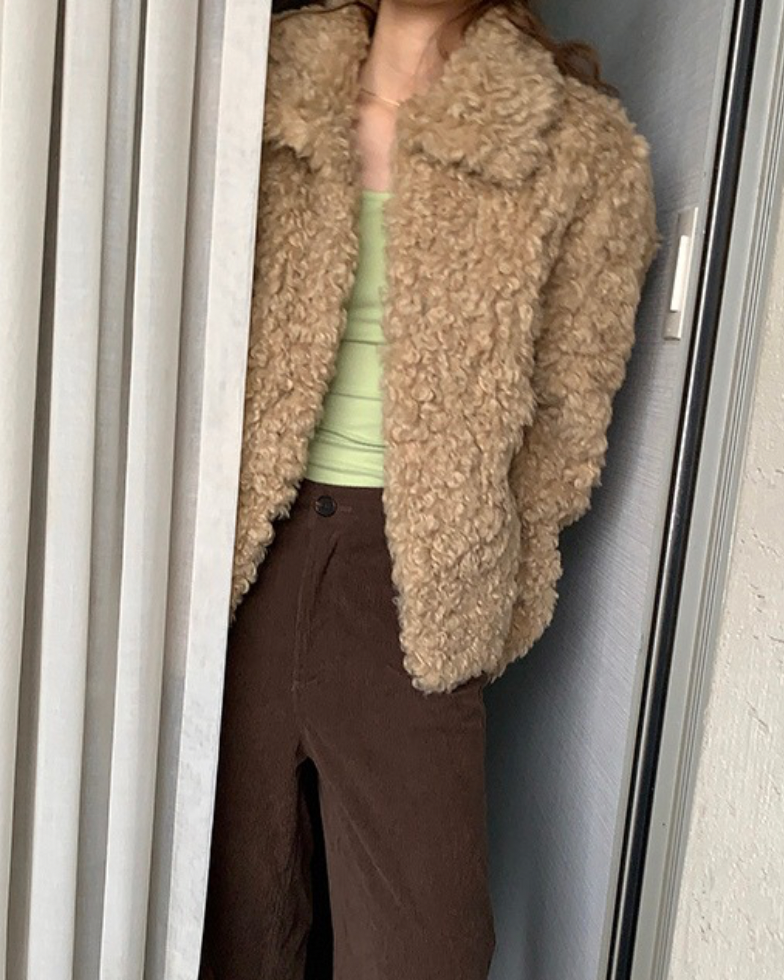 Brown Faux Fur Coat