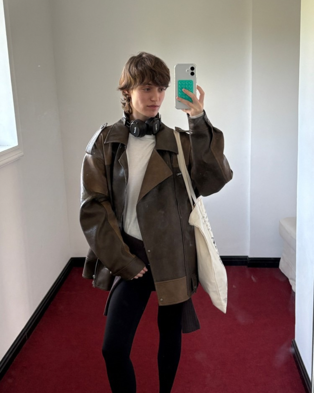 Retro-Style Leather Jacket