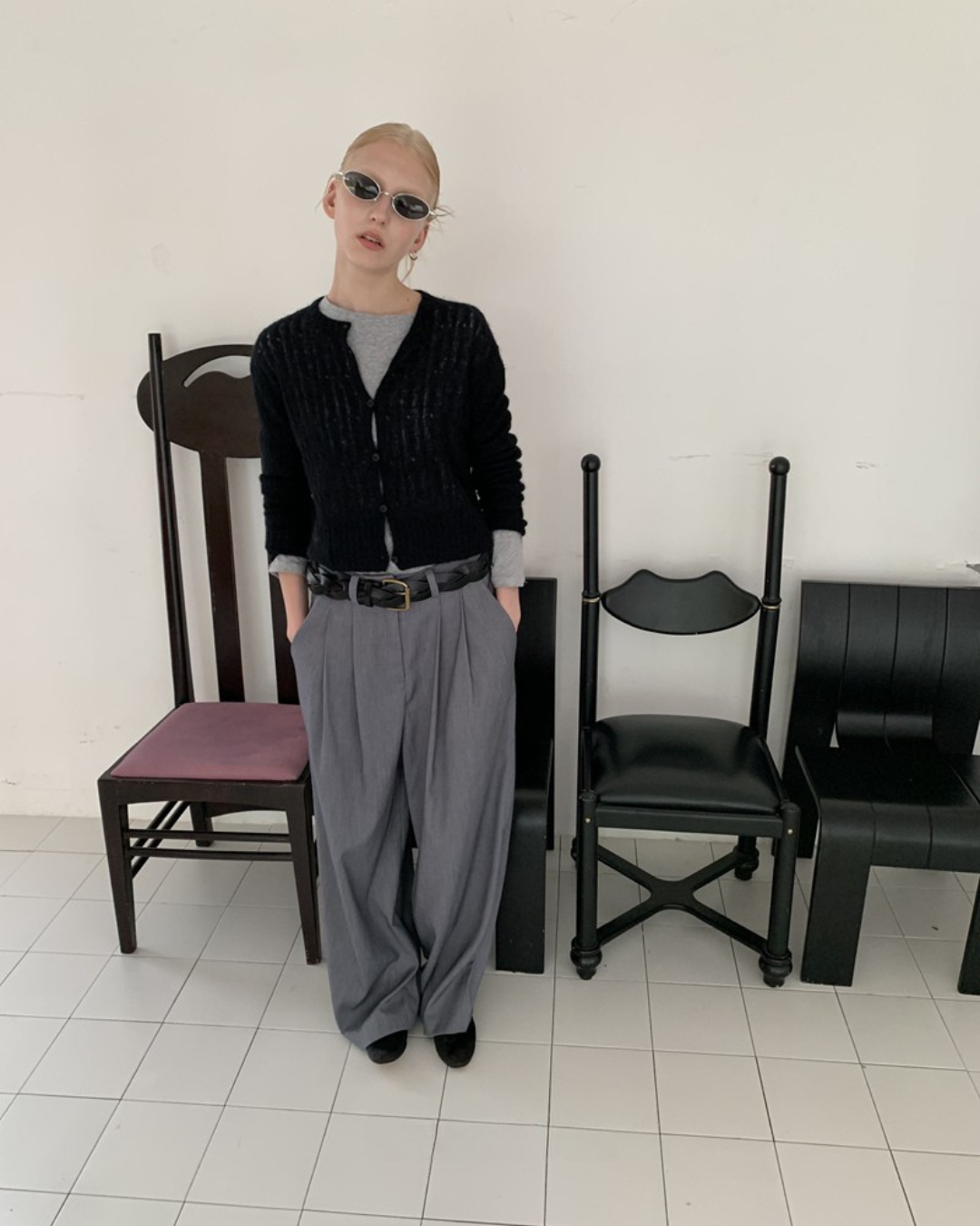 Cropped Cable Cardigan