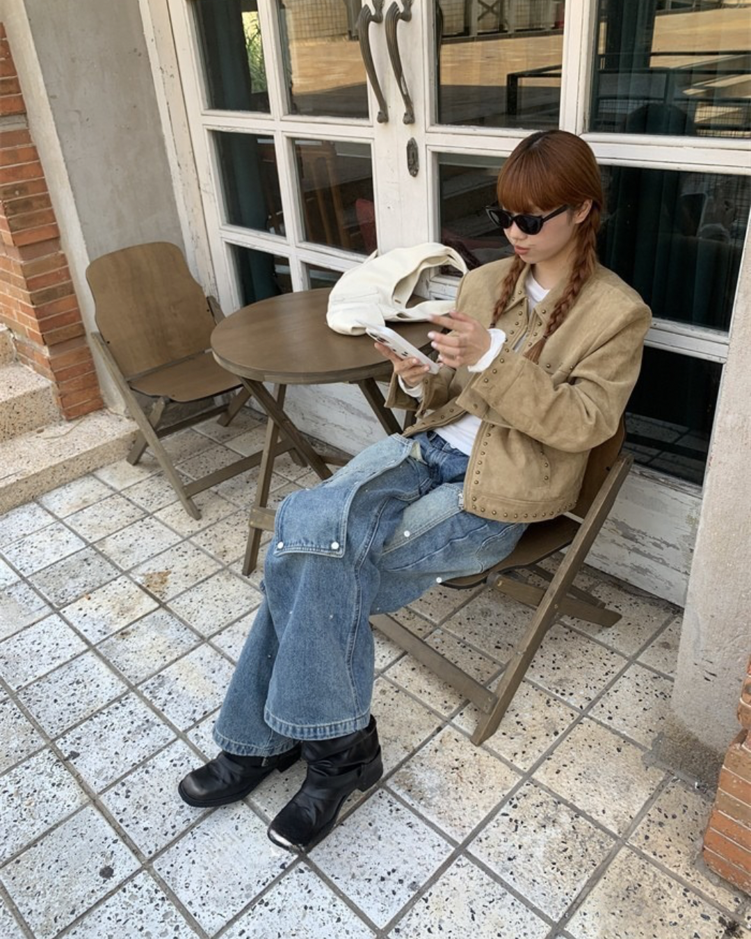 Brown Suede Cropped Jacket