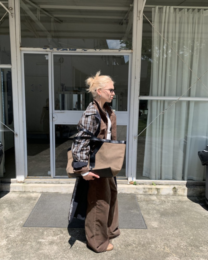 Plaid Longline Windbreaker