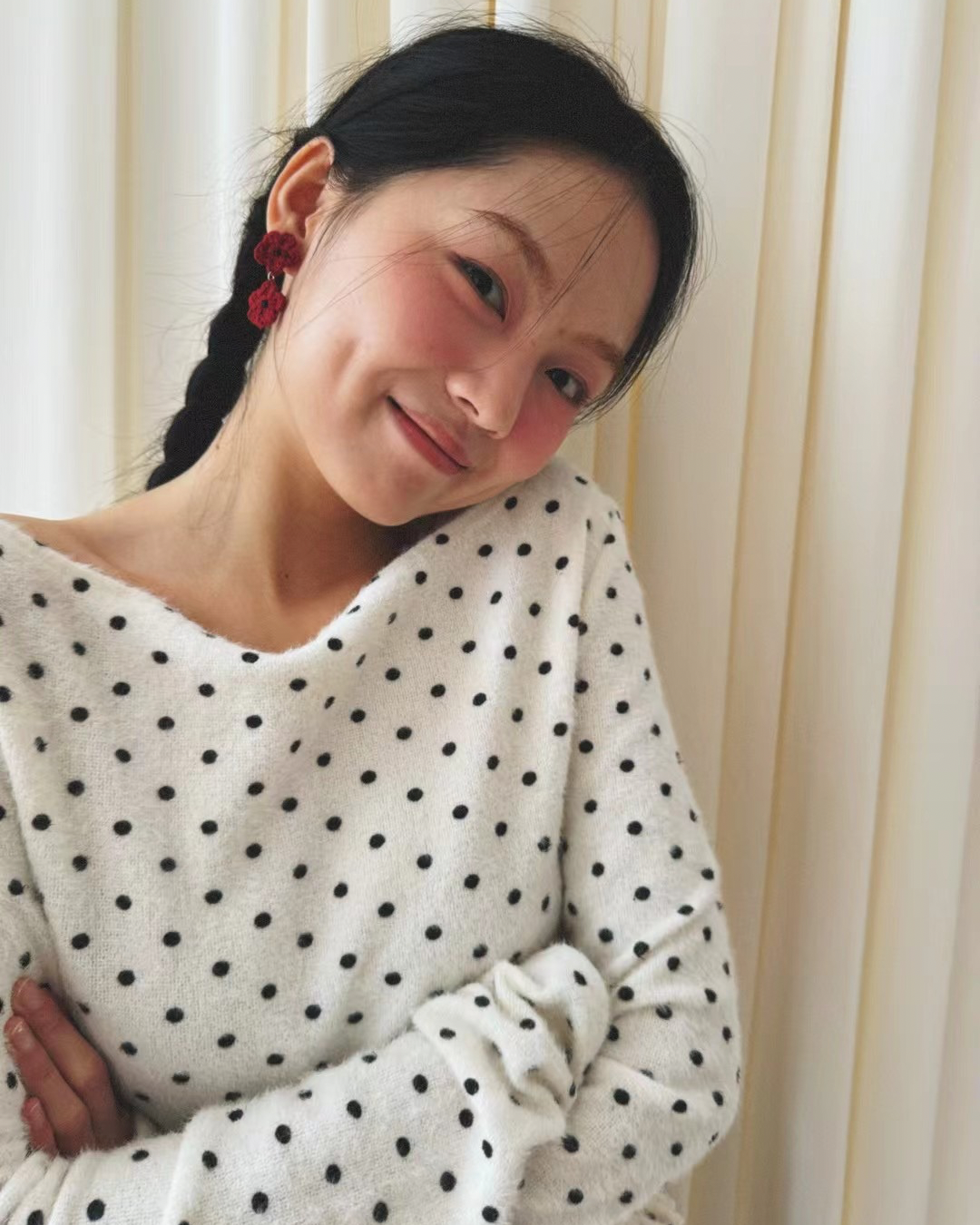 Polka Dot Lace Cotton Tee