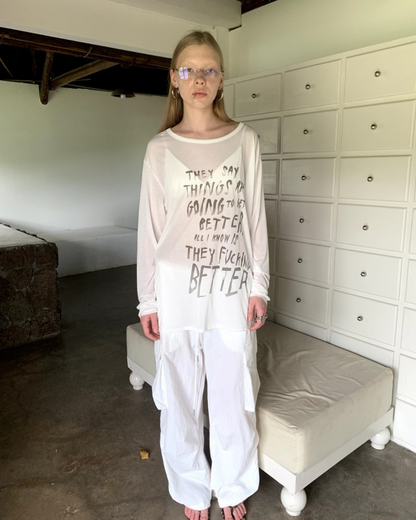 Sheer Long Sleeve Tee
