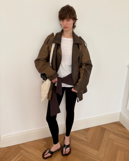 Retro-Style Leather Jacket