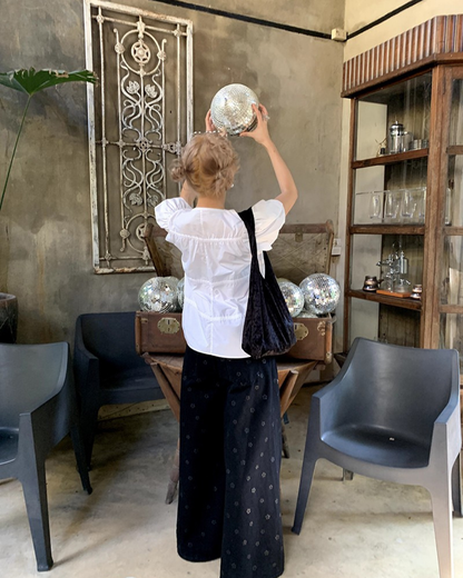 pleated puff shirt