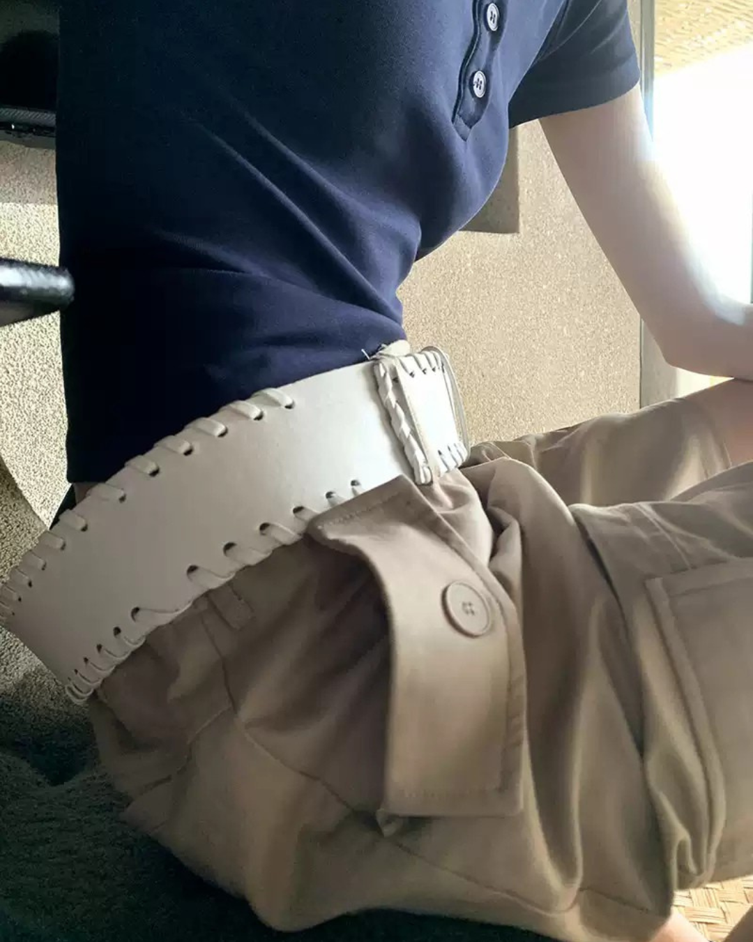 wide woven belt
