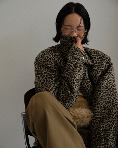 Cotton Leopard Short Jacket