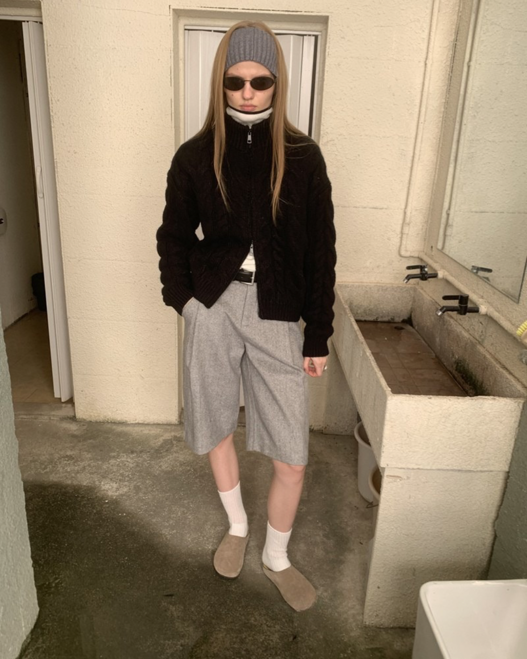 Tailored Wool Mid Pants