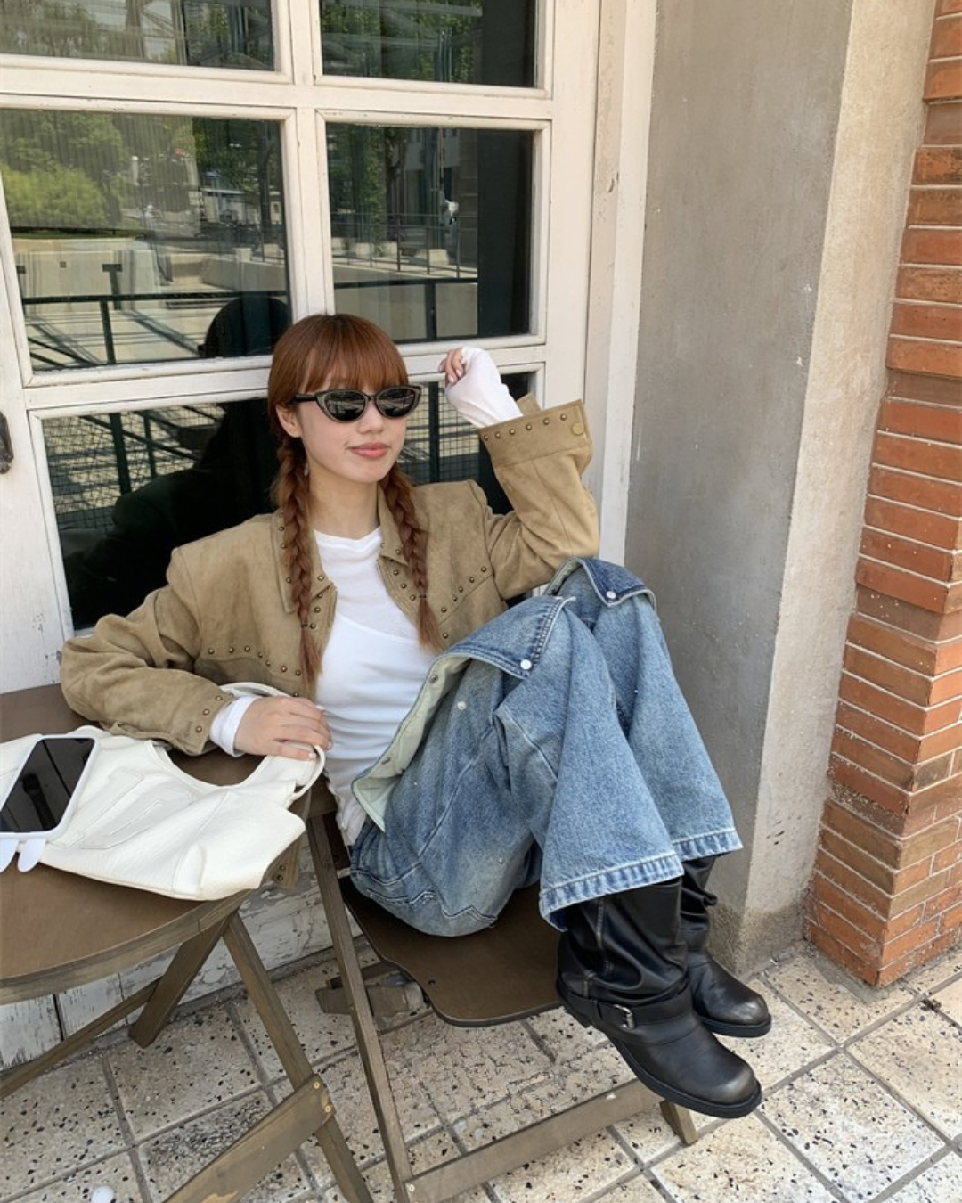 Brown Suede Cropped Jacket