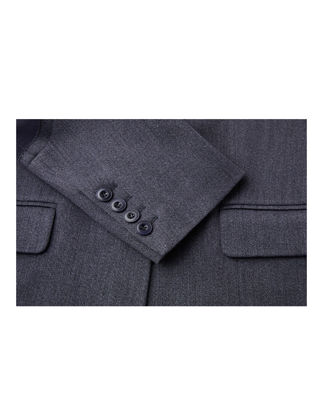 Navy Blue Blazer with Leather Elbow Patches