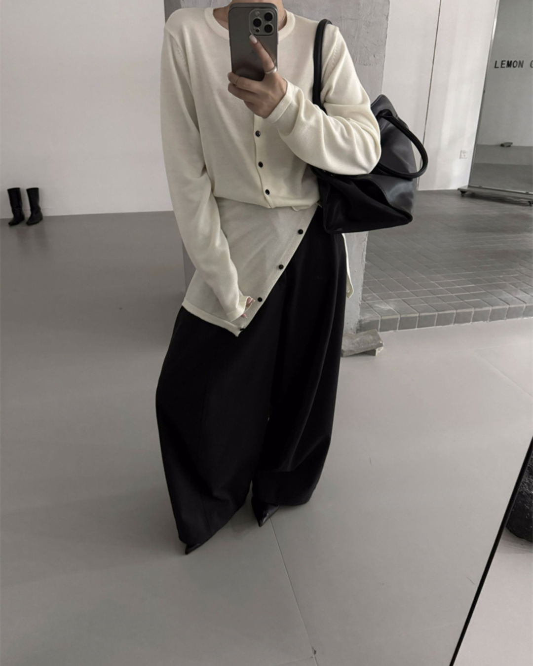 Knit Cardigan Two-Piece Set