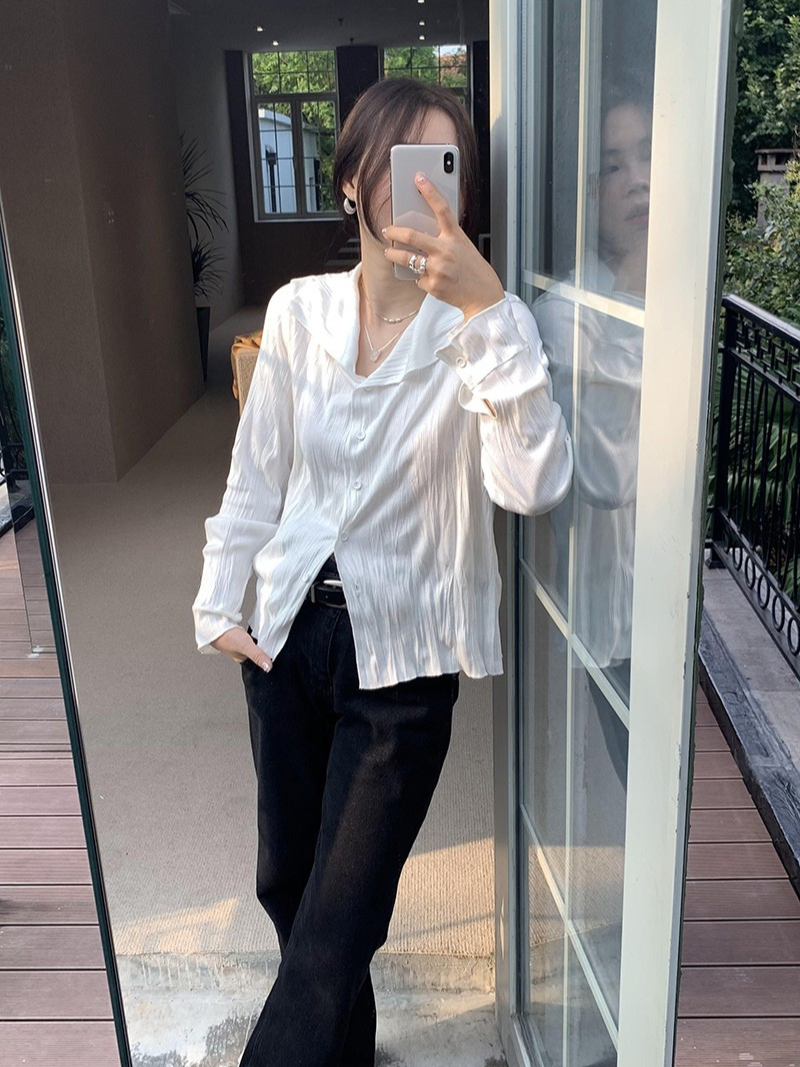 soft drape white shirt