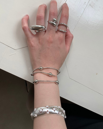 Silver Beaded Bracelet